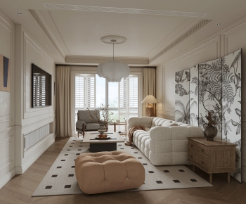 French Style A Living Room-ID:355572944