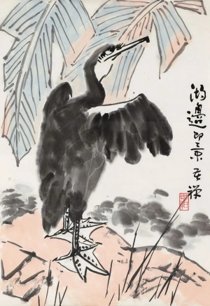 中式写意雄鹰国画挂画-ID:455528024