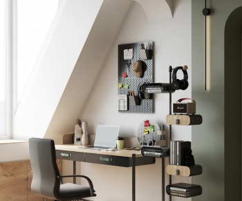Modern Computer Desk And Chair-ID:248346094