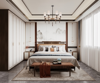 New Chinese Style Bedroom-ID:945585972