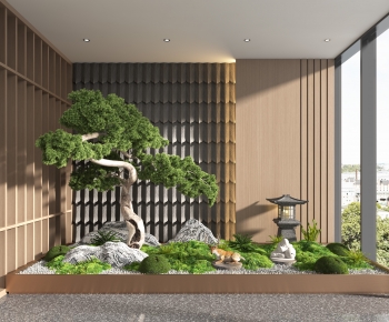 新中式松树景观植物雕塑小品-ID:503631112
