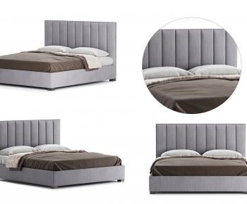 Nordic Style Double Bed-ID:295933018