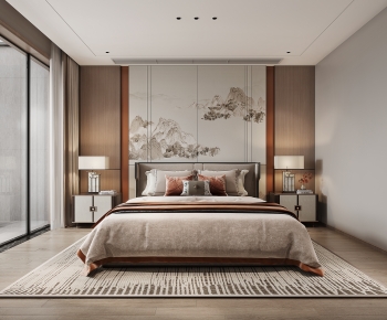 New Chinese Style Bedroom-ID:389882091