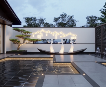 New Chinese Style Courtyard/landscape-ID:641912946