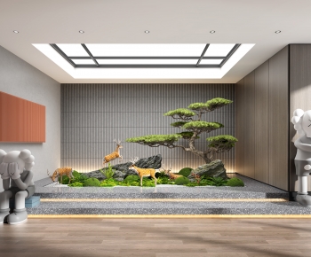 新中式松树景观植物雕塑小品-ID:526446105