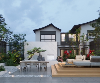 New Chinese Style Courtyard/landscape-ID:597282895
