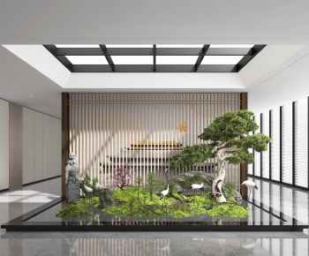 新中式松树景观植物雕塑小品-ID:157995946