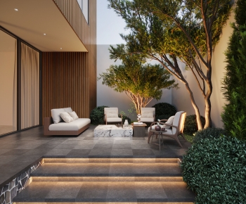 Modern New Chinese Style Courtyard/landscape-ID:746479036