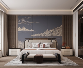 New Chinese Style Bedroom-ID:850688936