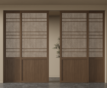Japanese Style Wabi-sabi Style Sliding Door-ID:344690086