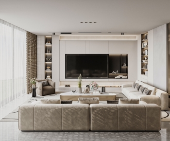 Modern A Living Room-ID:618356941