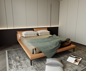 Modern Double Bed-ID:917160999