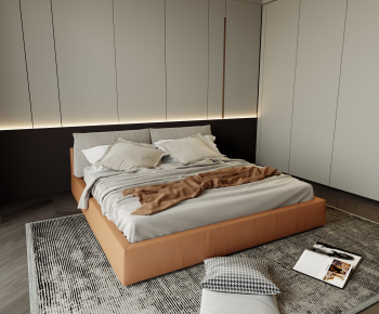 Modern Double Bed-ID:707746988