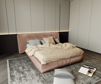 Modern Double Bed-ID:405284884