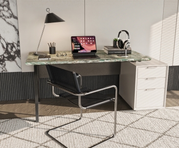 Modern Computer Desk And Chair-ID:716224911
