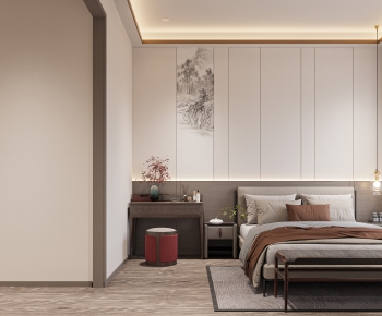 Modern New Chinese Style Bedroom-ID:976170068