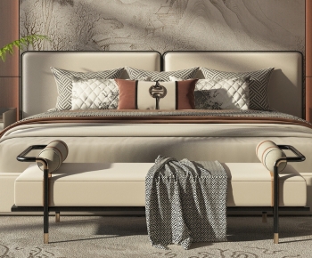 New Chinese Style Double Bed-ID:829833985