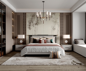 New Chinese Style Bedroom-ID:588685045