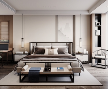 New Chinese Style Bedroom-ID:958890919