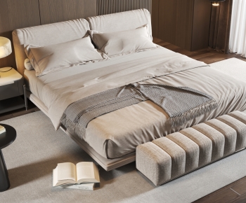 Modern Double Bed-ID:558725127