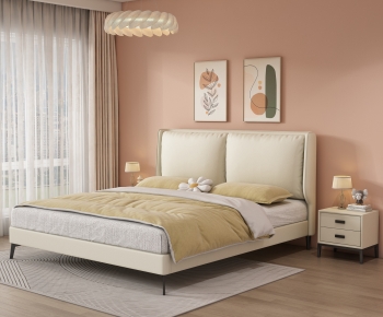Modern Double Bed-ID:683522949