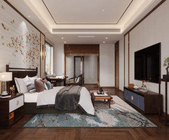 New Chinese Style Bedroom-ID:434009089