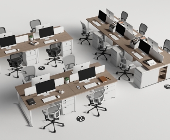 Modern Office Desk And Chair-ID:719600925