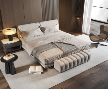 Modern Double Bed-ID:922681094