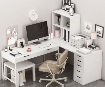 Modern Computer Desk And Chair-ID:352560049