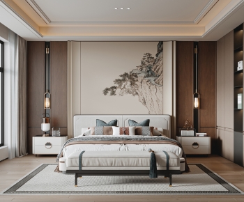 New Chinese Style Bedroom-ID:424925092