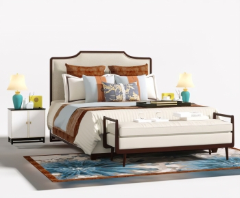 New Chinese Style Double Bed-ID:421711927