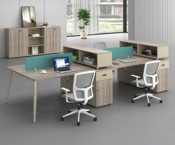 Modern Office Desk And Chair-ID:317758081