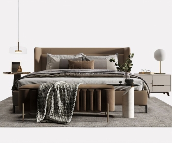 Modern Double Bed-ID:817070013