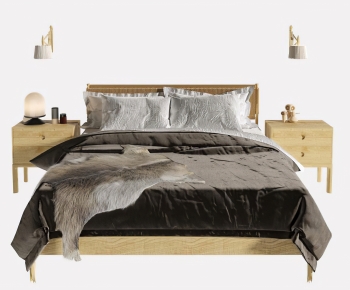 Modern Double Bed-ID:851780893