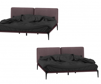 Nordic Style Double Bed-ID:854863885