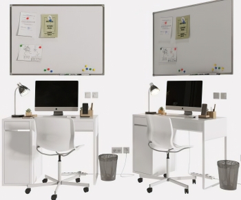Modern Computer Desk And Chair-ID:657561069