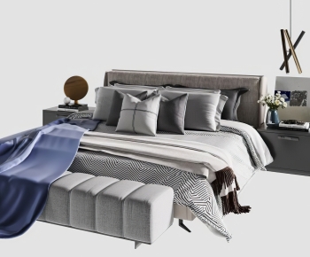 Modern Double Bed-ID:486129052