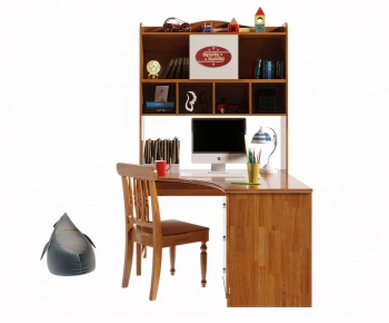 Modern Computer Desk And Chair-ID:588051088