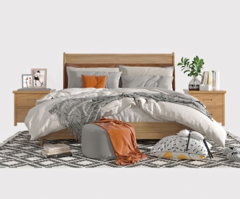 Modern Double Bed-ID:908981082