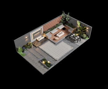 Modern Courtyard/landscape-ID:611906053