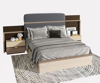 Modern Double Bed-ID:287832987