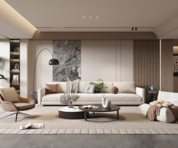 Modern A Living Room-ID:641257055