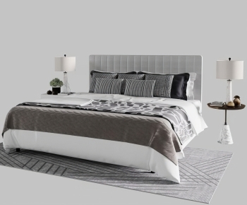 Modern Double Bed-ID:882918822