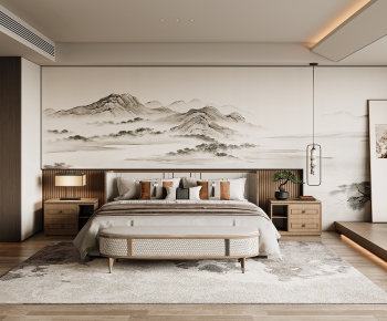 New Chinese Style Bedroom-ID:860107904