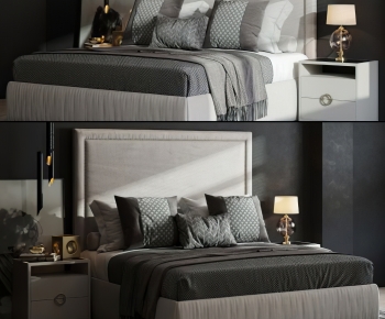 Modern Double Bed-ID:568551066