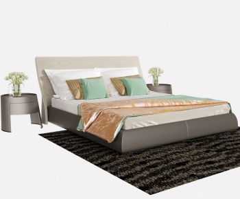 Modern Double Bed-ID:673113119