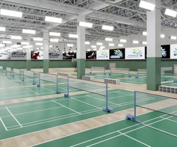 Modern Indoor Badminton Court-ID:571304088