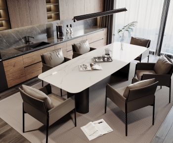 Modern Dining Table And Chairs-ID:591180387