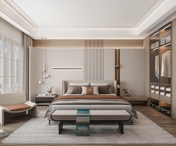 New Chinese Style Bedroom-ID:499768971