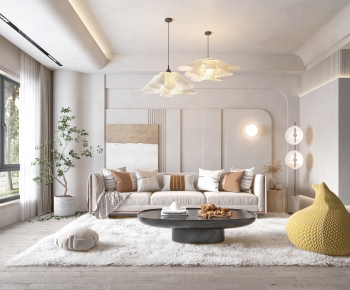 Modern Wabi-sabi Style A Living Room-ID:360760938